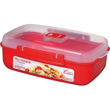 Boîte pour micro-ondes RECTANGULAR, 1,25 l, rouge