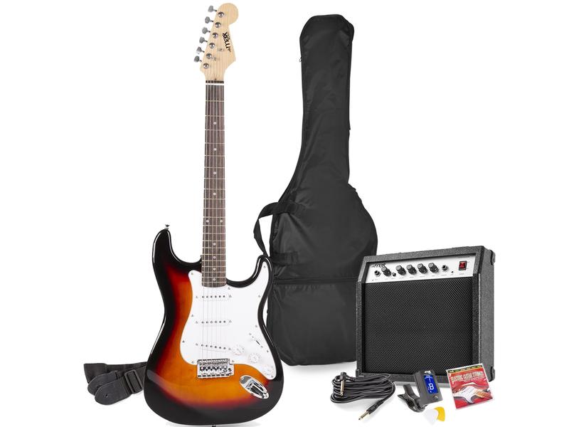 MAX E-Gitarre GigKit Sunburst E-Gitarre mit Zubehör