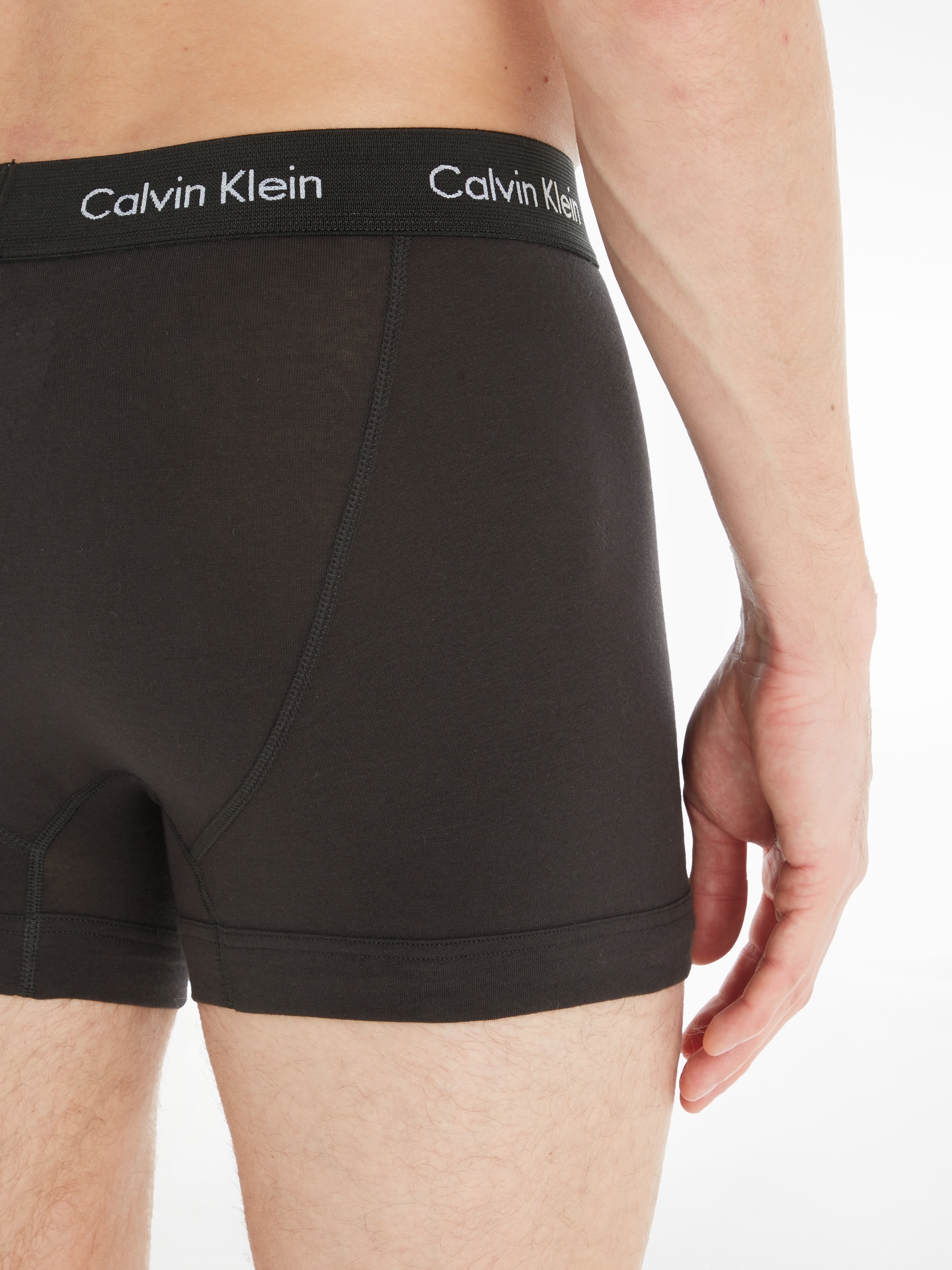Calvin Klein Underwear Trunk »CK TRUNK 3 PACK« 3 Stk. in blautönen mit Logo-Elastikbund