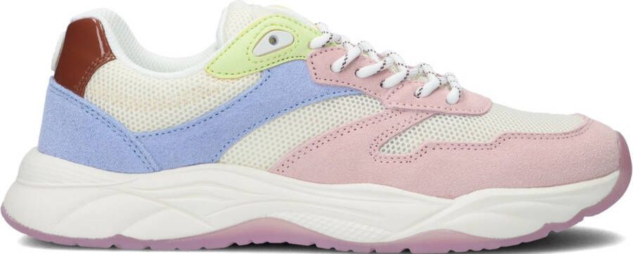 Scotch & Soda Celest 2.0 suède sneakers lichtroze multi