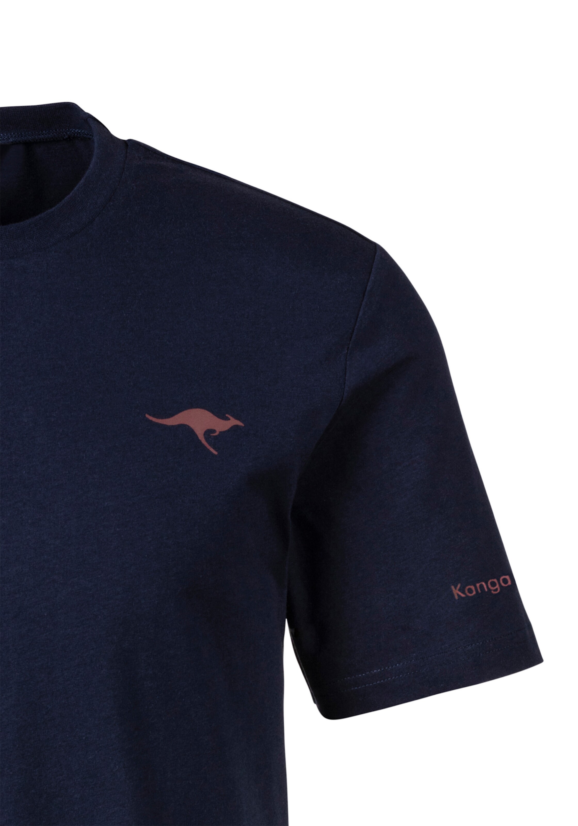 KangaROOS Kurzarmshirt in navy, weiß
