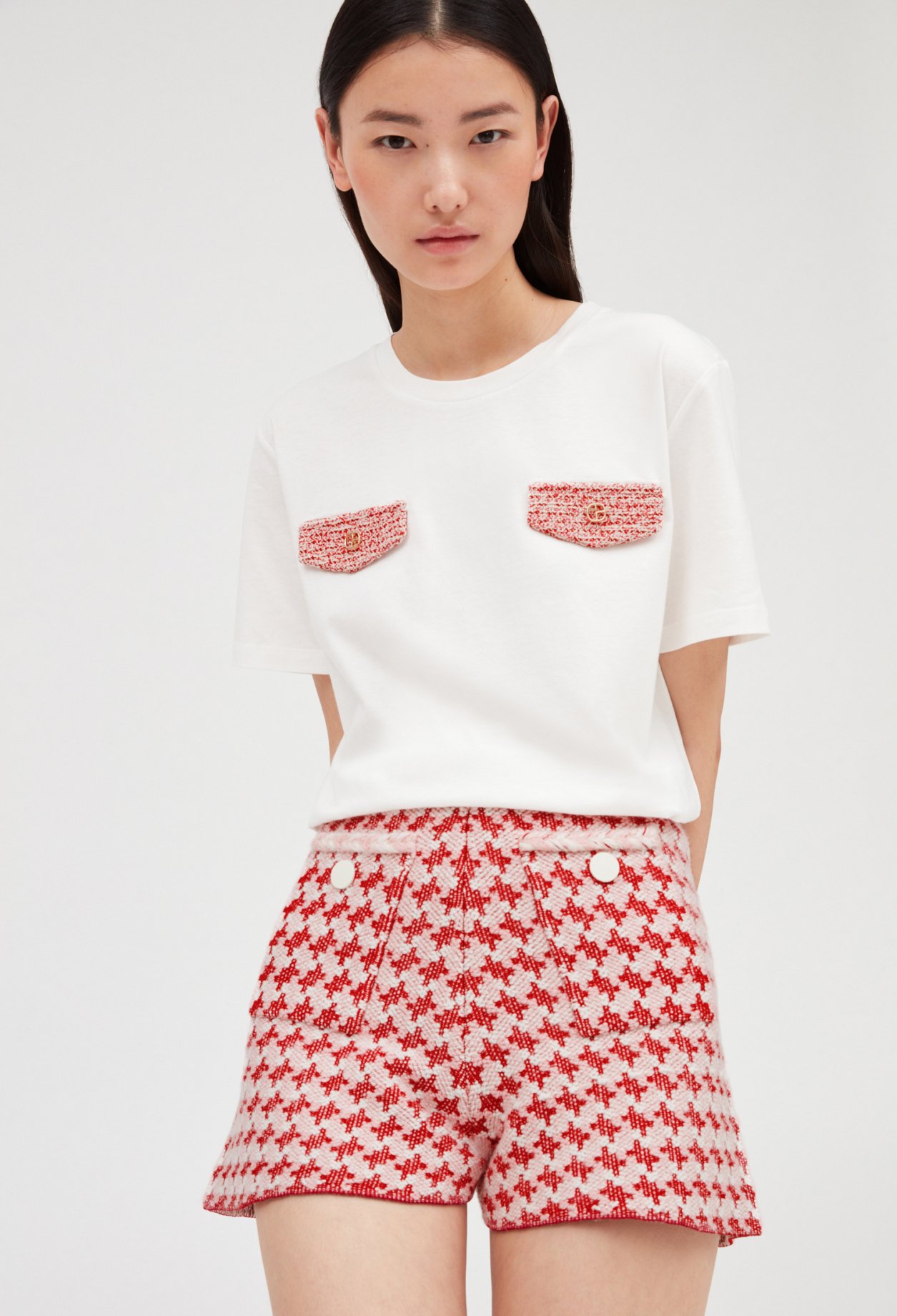 Short maille effet tweed