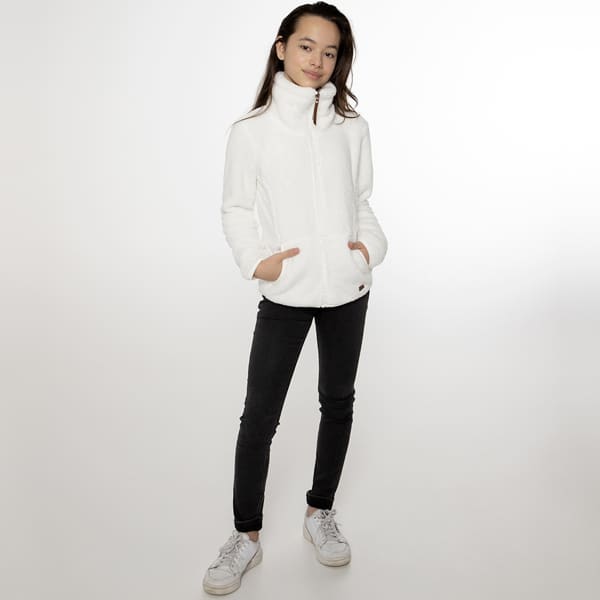 Veste polaire PROTEST RIRI JR FULL ZIP TOP SEASHELLOFFWHITE