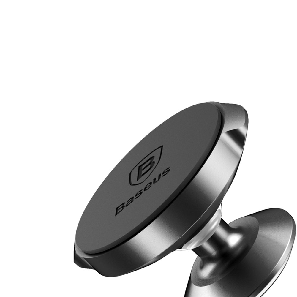 Magnet Auto KFZ Mini Alu Halterung 360° Grad selbstklebend - Schwarz