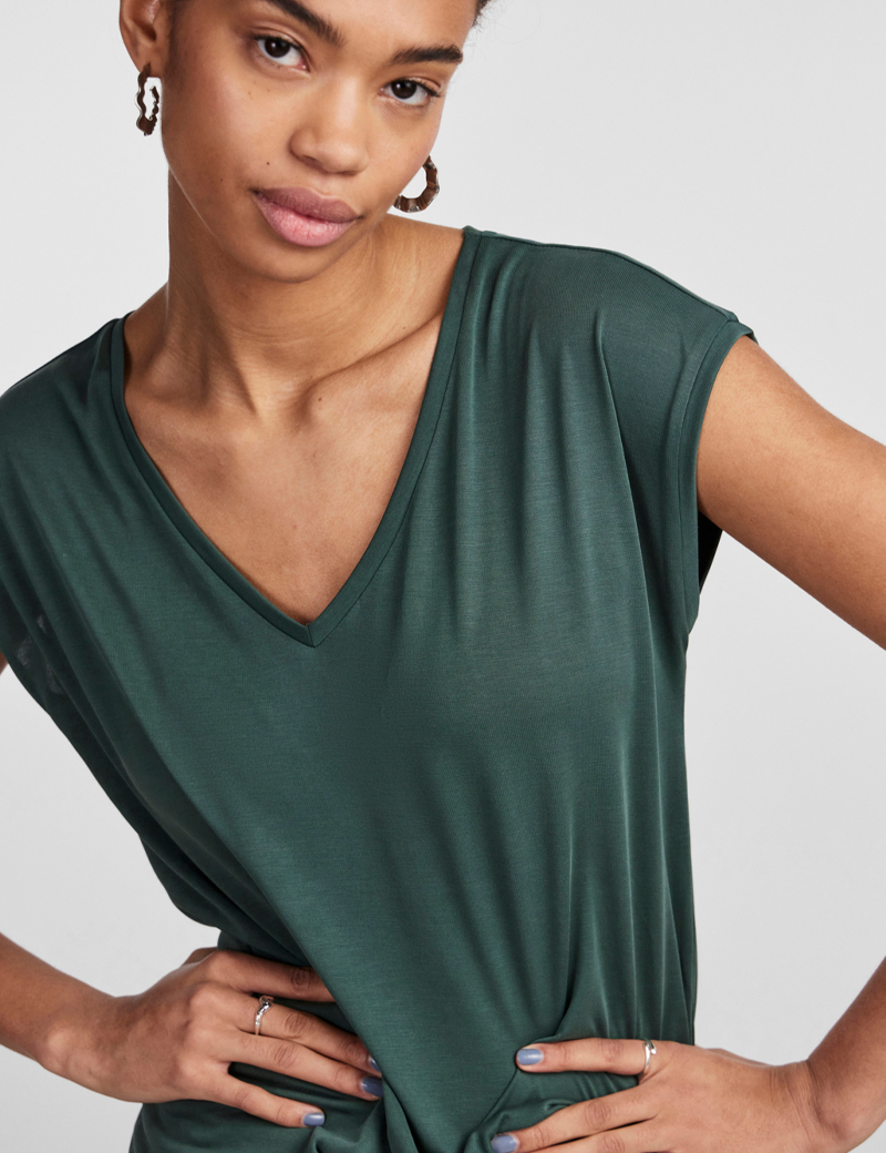 PIECES T-SHIRT FEMME BASIQUE KAMALA VERT