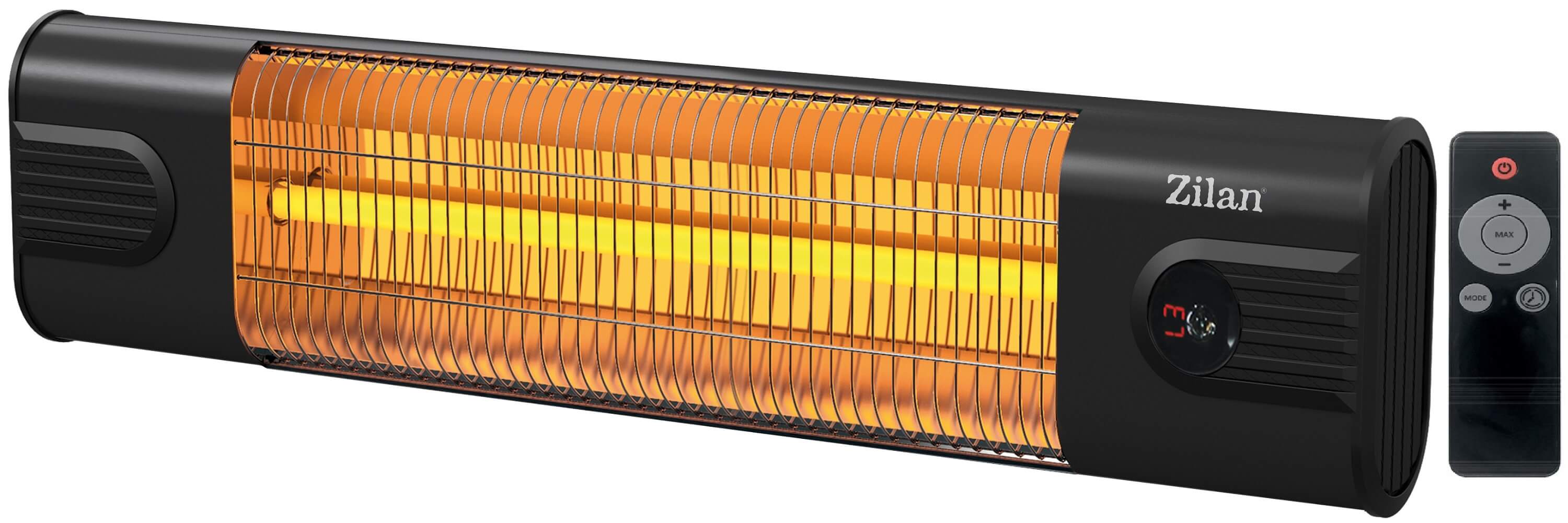 Zilan Karbon Heizstrahler m. Fernbedienung 9h Timer 3 Stufen 1800W