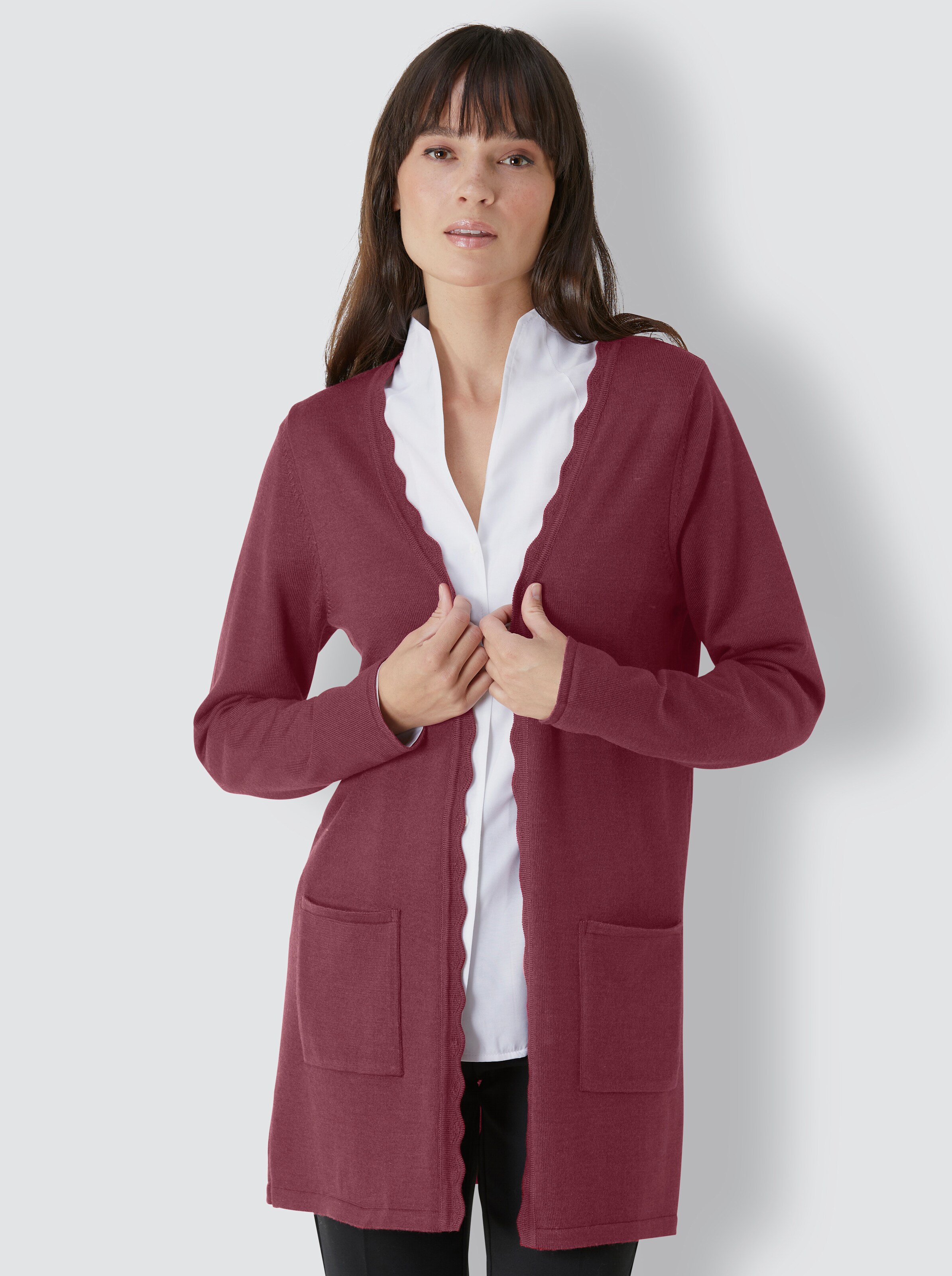 Merino-Seiden-Strickjacke