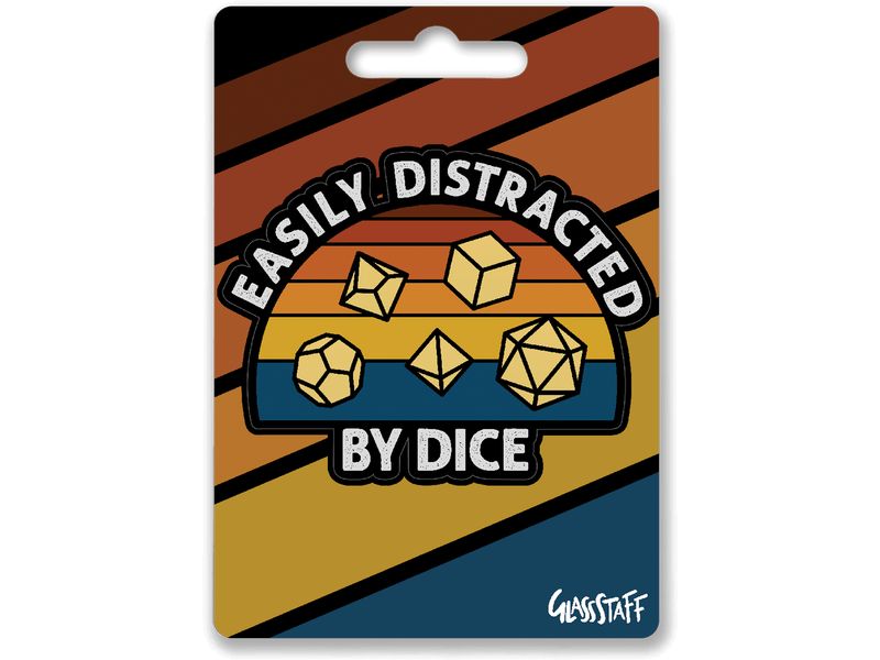 Glass Staff Easily Distracted Sticker Mehrfarbig Aufkleber für RPG-Fans
