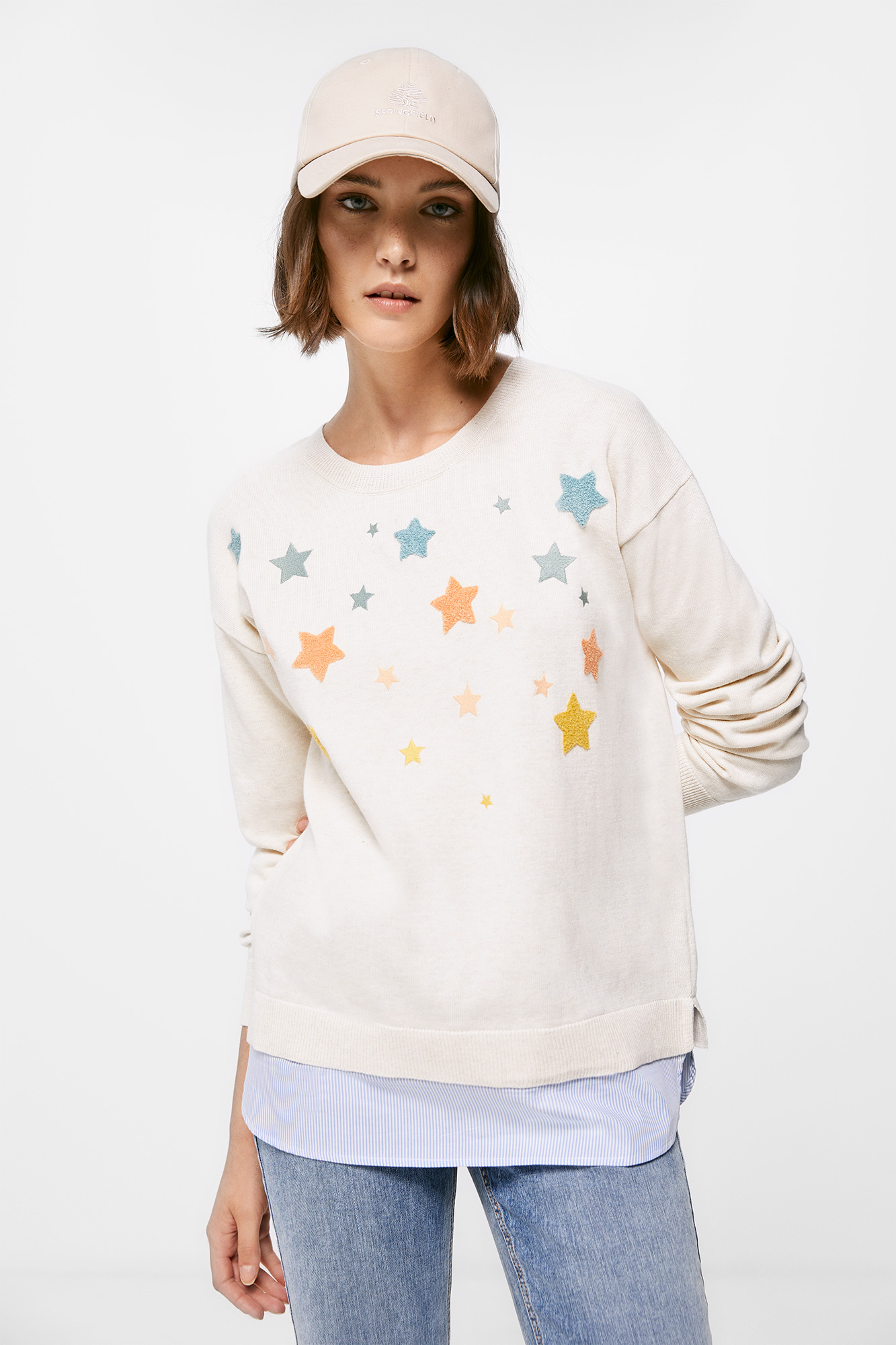 Camisa Stars de dois materiais