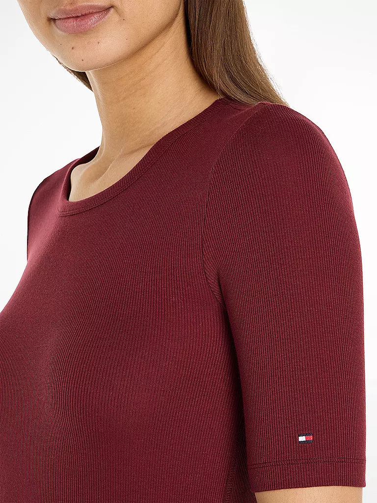 TOMMY HILFIGER T-Shirt dunkelrot