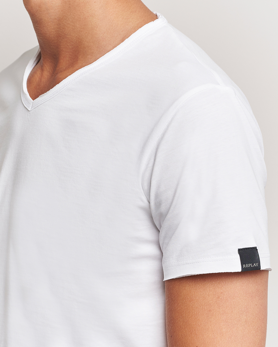 Replay V-Neck T-Shirt White