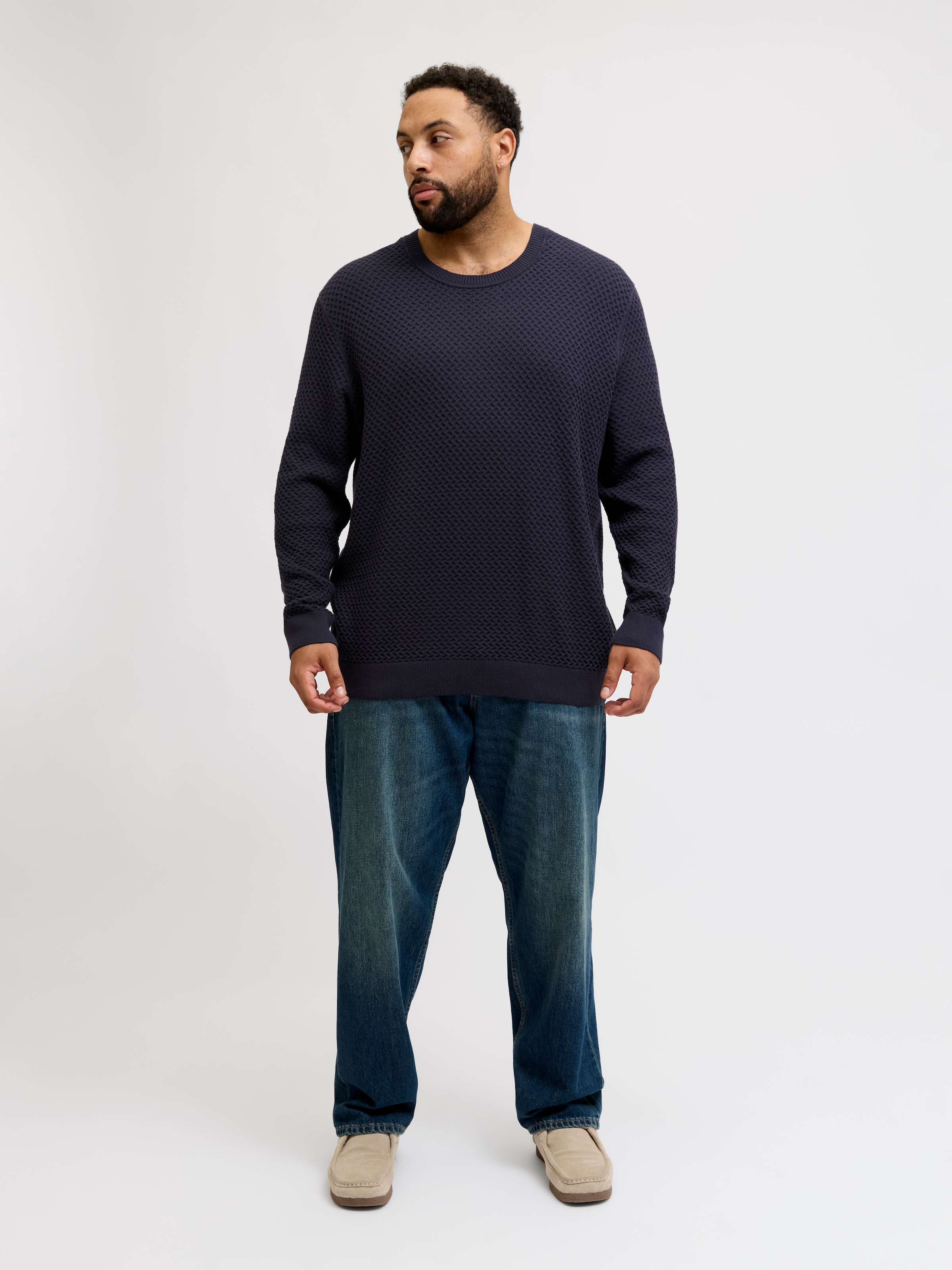 Jack & Jones PlusSize Strickpullover »JPRBLUBARKLEY KNIT CREW NECK PLS«
