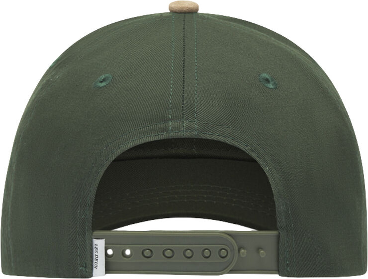 Les Deux Baseball Cap Contrast Suede II Dark chive green/warm sand
