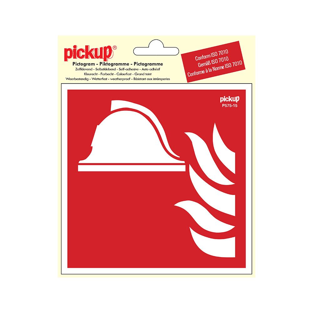 SKILTPICKUP PICTOGRAM BRANNUTSTYR15 X 15 CM
