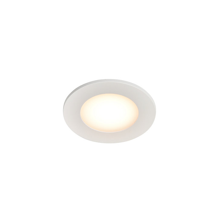 Spot encastrable Leavitt LED intégrée blanc chaud IP44 300lm 4.5W Ø8.5xH.4.7cm blanc GoodHome