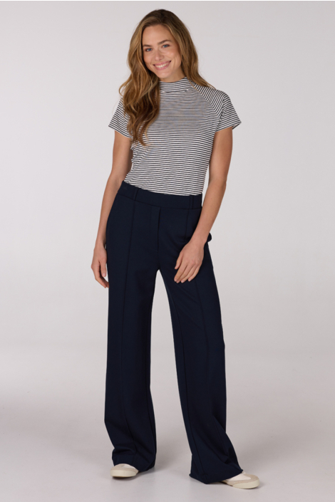 Juffrouw Jansen blauwe dames t-shirt