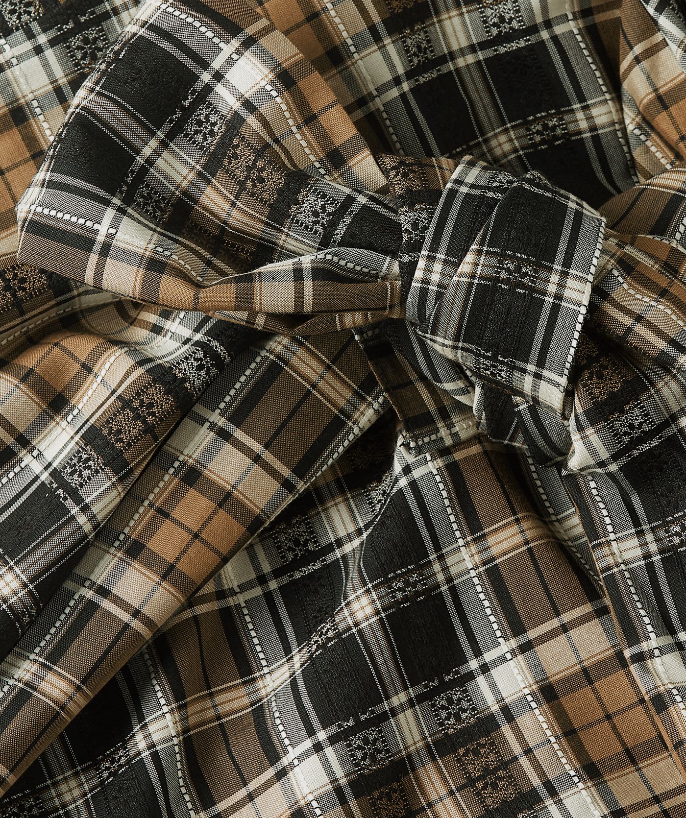 JV-DREYA high waisted mini rok met check print - black check