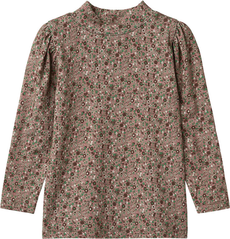Fliink KELLY LS PUFF BLOUSE Rose amazone carafe aop.