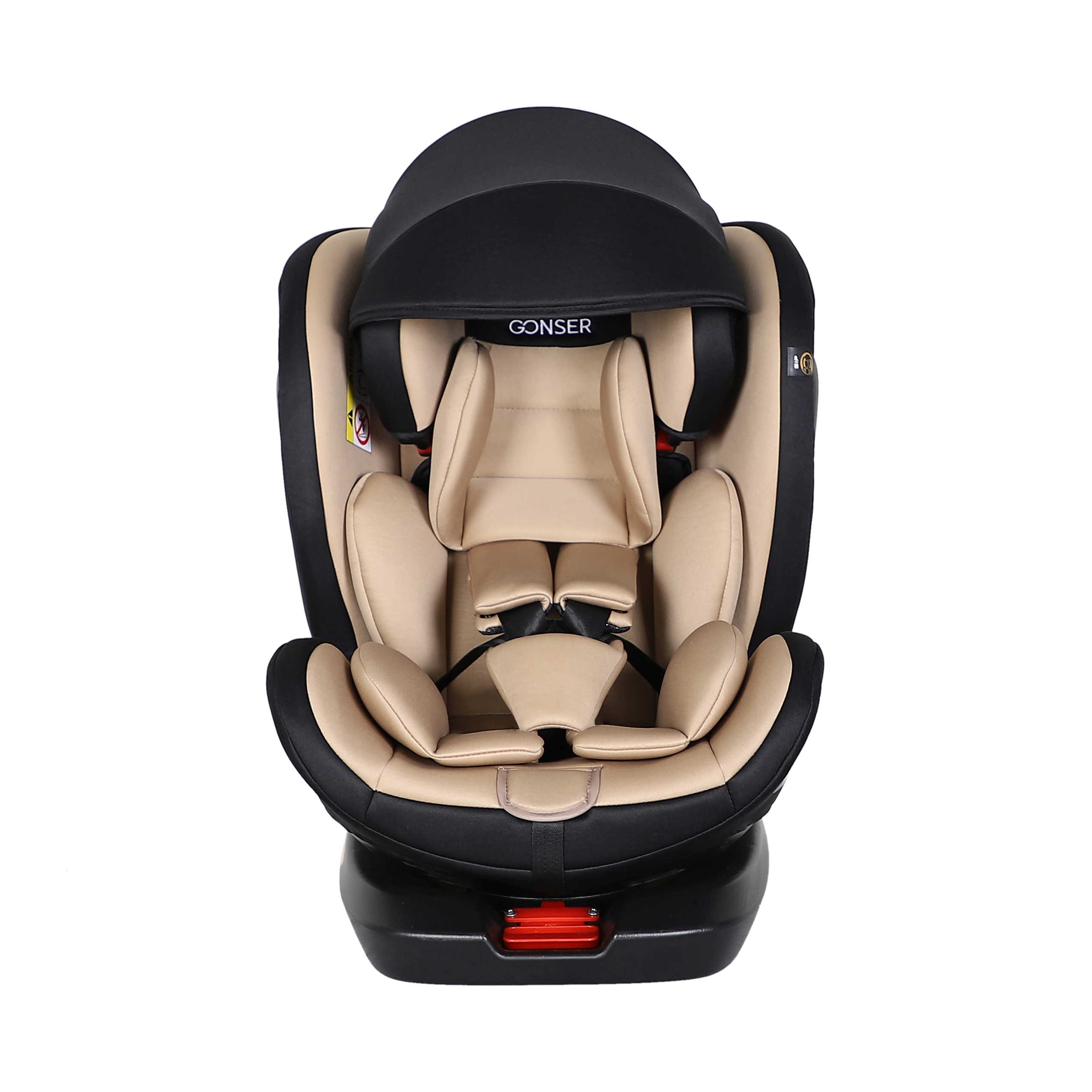 Kindersitz Auto 360° drehbar schwarz/beige