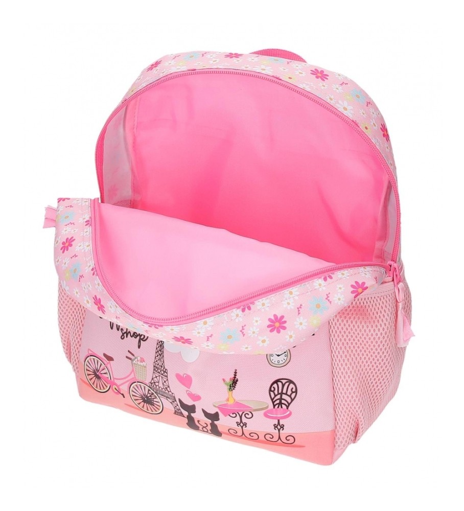Mochila Roll Road Coffee Shop 33cm rosa