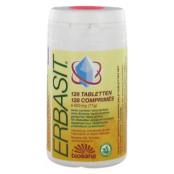 Biosana Erbasit sem lactose, 128 comprimidos