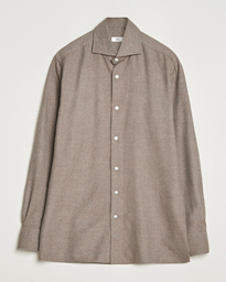 100Hands Herringbone Flannel Cut Away Shirt White