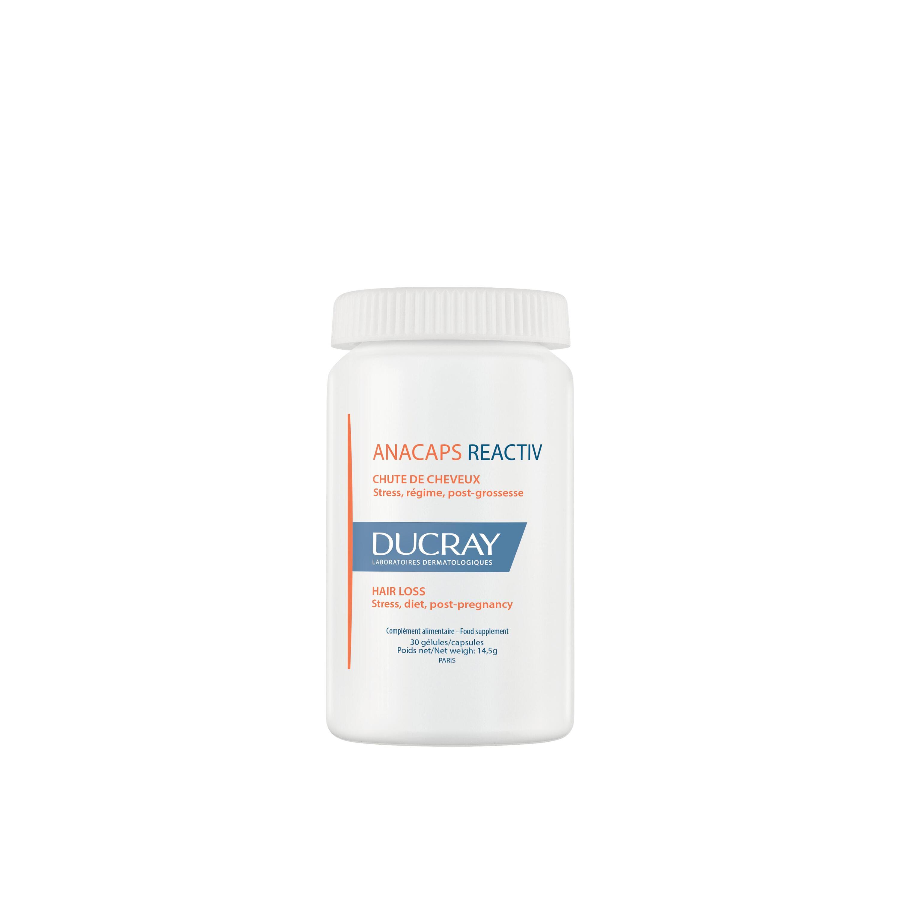 DUCRAY ANACAPS REACTIV Nahrungsergänzungsmittel<br>30 Stück, Dose, Kapsel