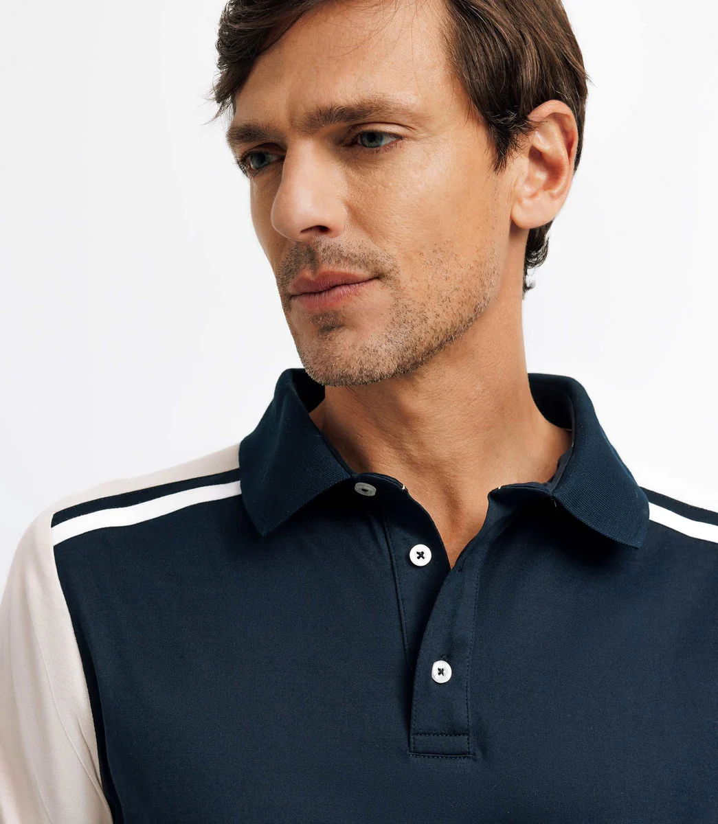 Polo en coton avec patch marine