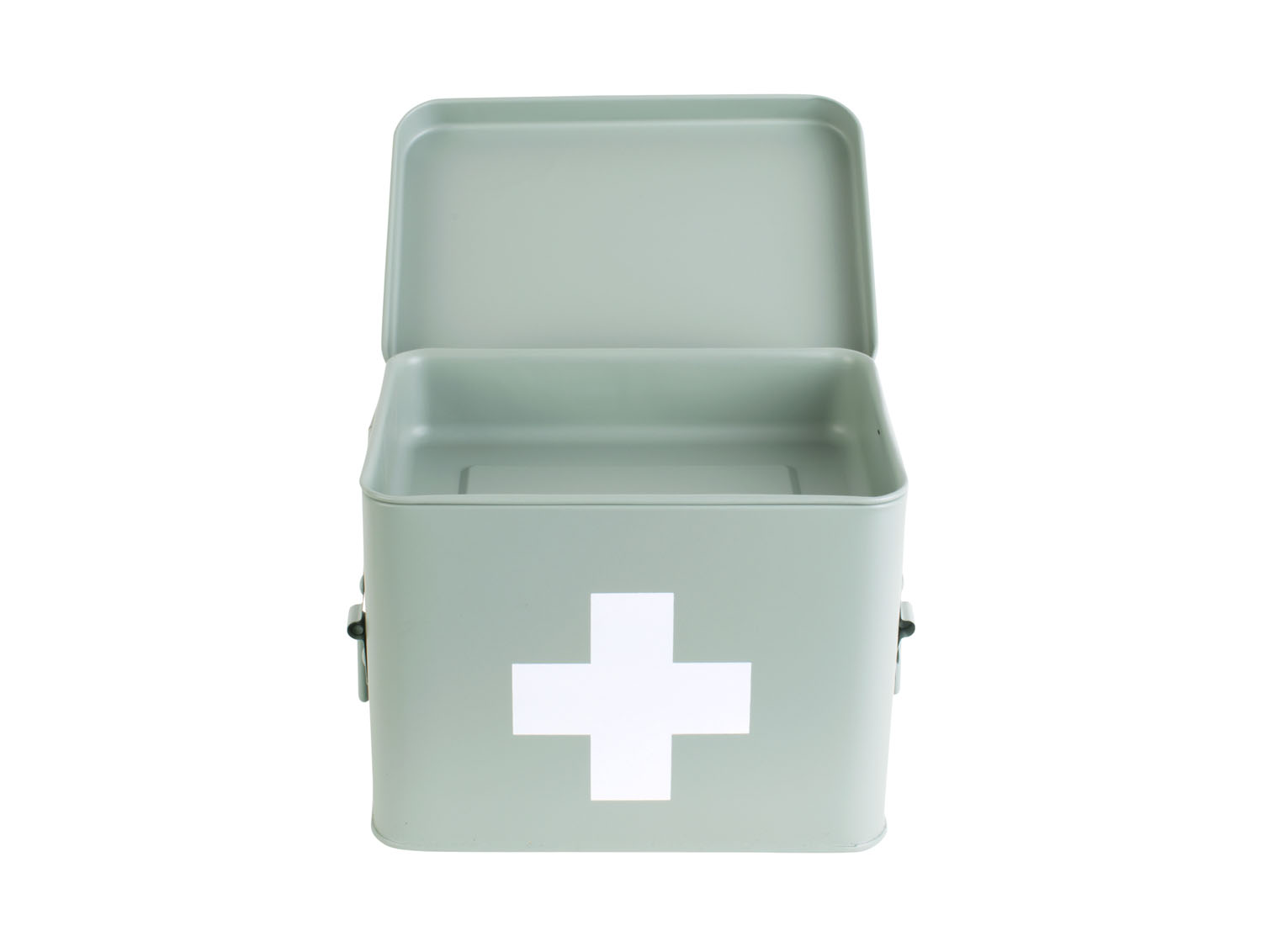Medicine storage box medium metal matt grayed jade