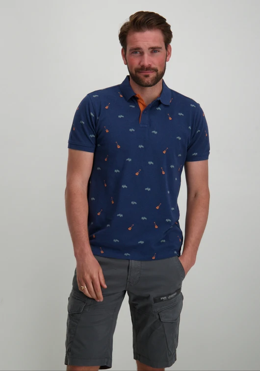 Petrol Polo All-over print M-1040-POL115