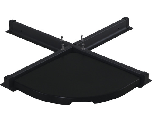 Bodemplaat Quadro light 2er sw