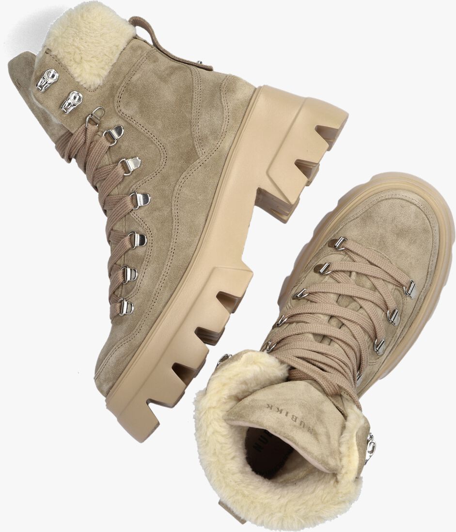 NUBIKK taupe nubikk veterboots flore montagne fur