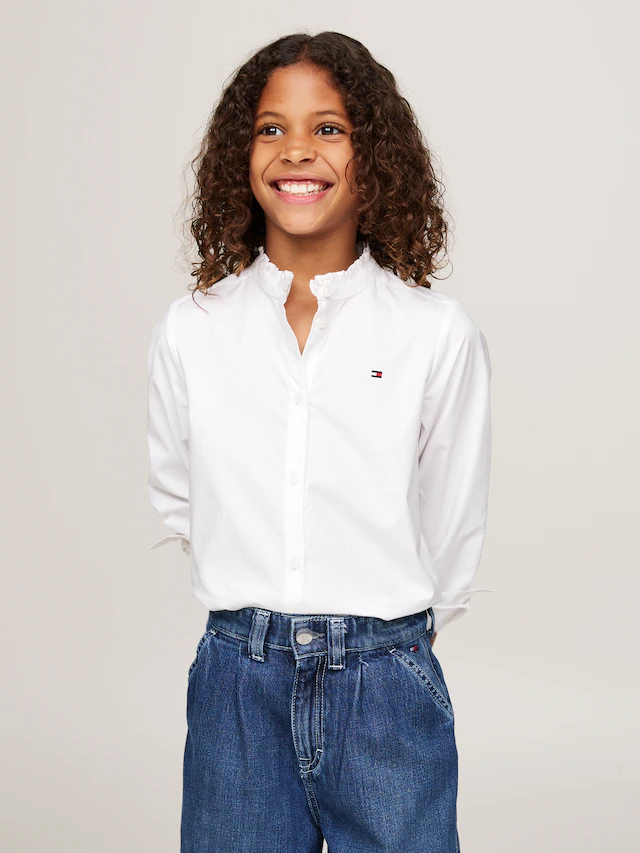 Tommy Hilfiger Langarmbluse »RUFFLE COLLAR BLOUSE LS« Kinder bis 16 Jahre