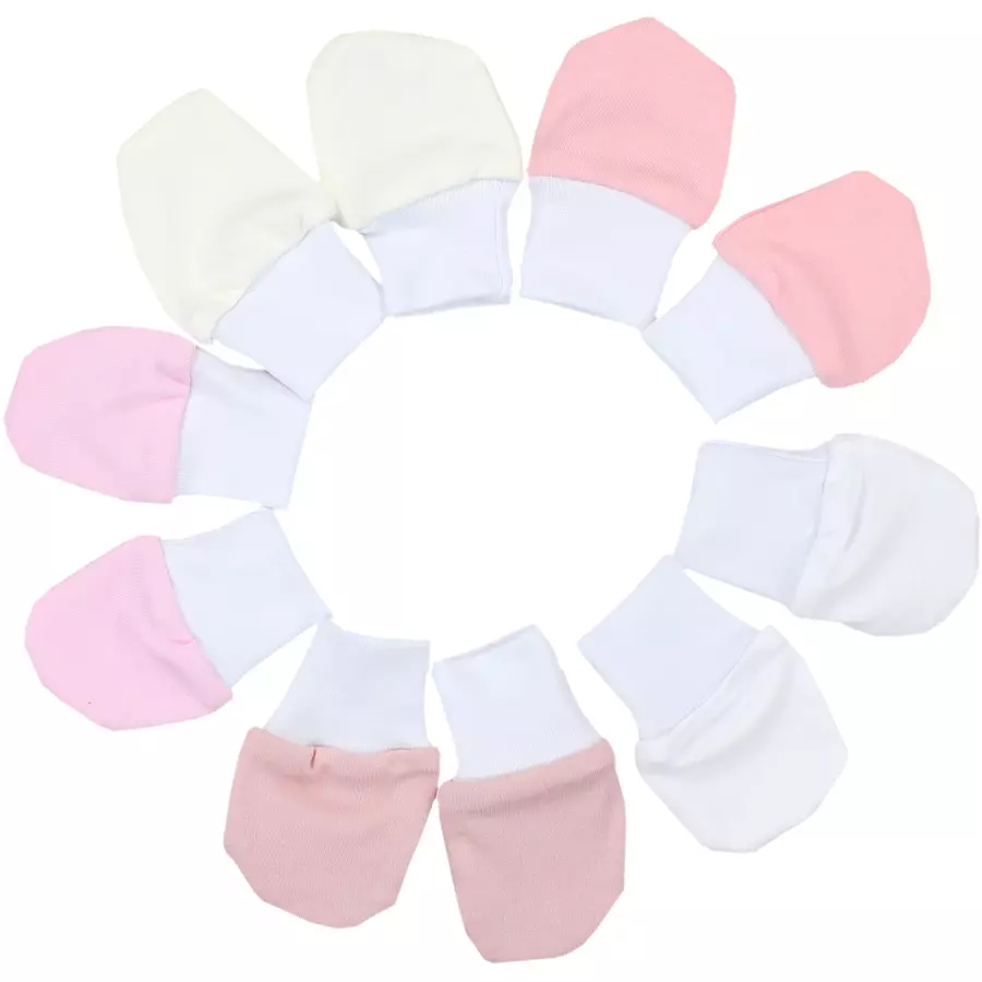 TupTam Baby Handschuhe Neugeborene Kratzhandschuhe rosagelb