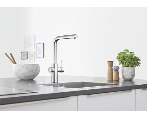 GROHE keukenkraan met belucht water, GROHE BLUE HOME, chroom 31539000