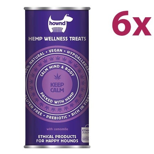 Pacote com 6 petiscos veganos para cães Keep Calm