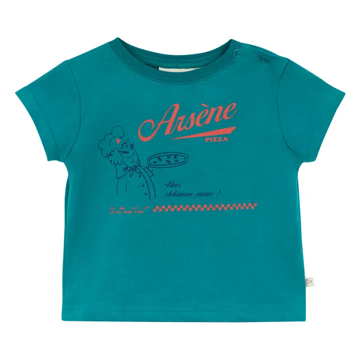 Arsène et Les Pipelettes T-Shirt Fiberto Coton Bio | Bleu canard
