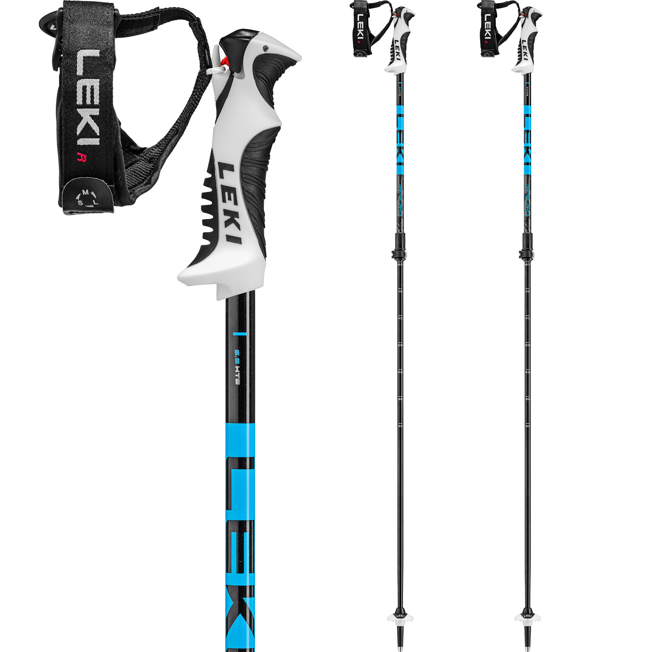 Leki Drifter Vario S black/cyan/dark anthra | Leki Alpin Skistöcke | Leki | L | MARKEN | XSPO