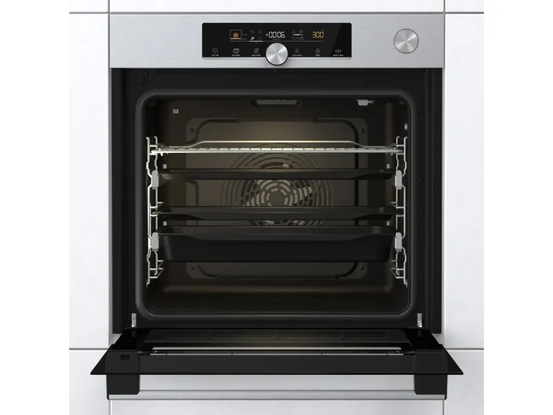 Gorenje Advanced BSA6747A04X - Ovn - med dampfunktion - til indbygning - niche - bredde: 56 cm - dybde: 55 cm - højde: 59 cm - med selv-rengøring - Klasse A  - rustfrit stål