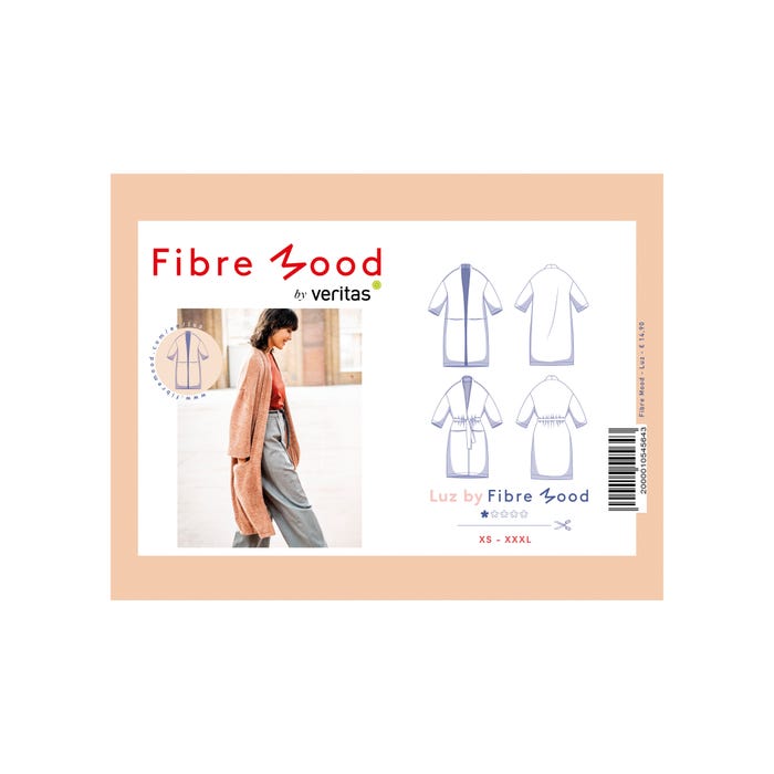 Naaipatroon Luz cardigan - Fibre Mood