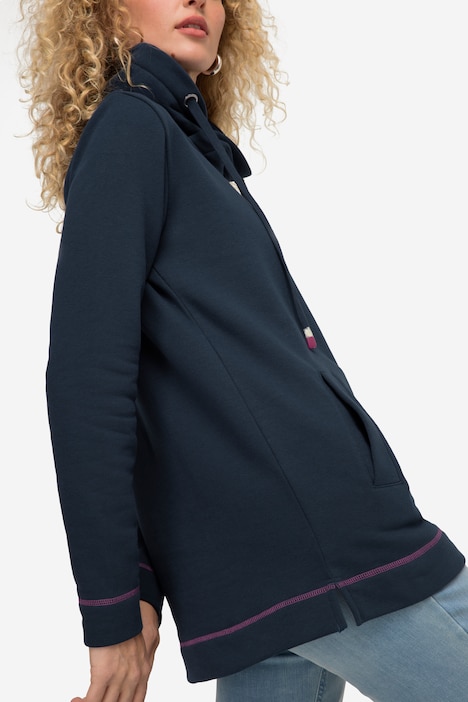 Sweatshirt, Stehkragen, Langarm