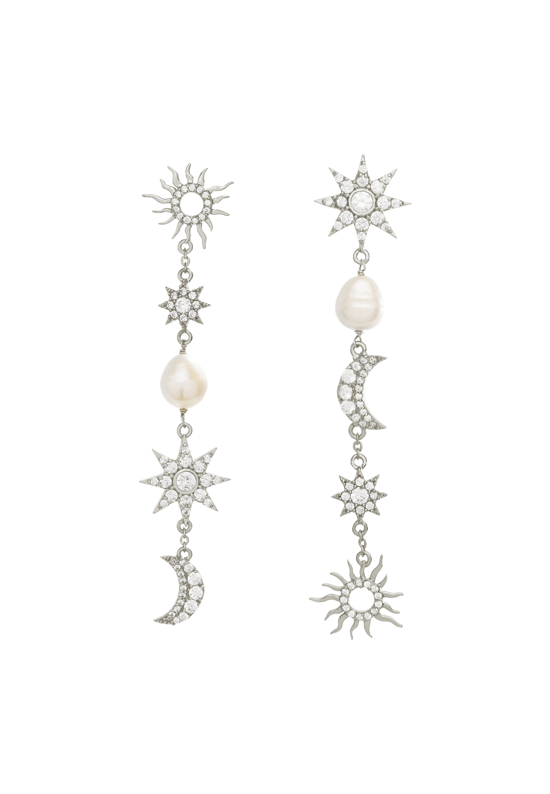 THE JUSTICE - Boucles d'oreilles en argent | Bleu