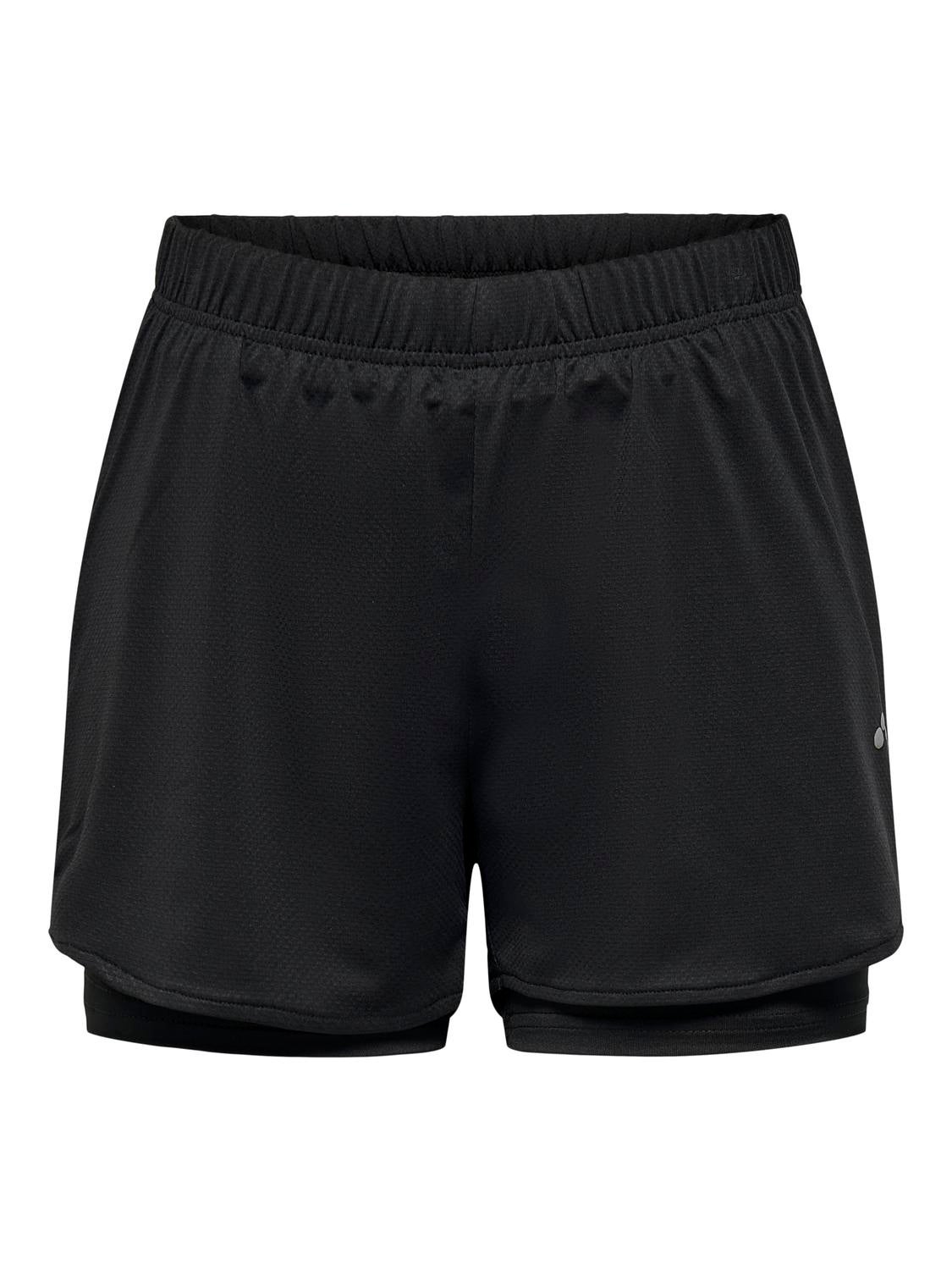 ONPMILA-2 Mittlere Taille Locker geschnitten Trainingsshorts Black