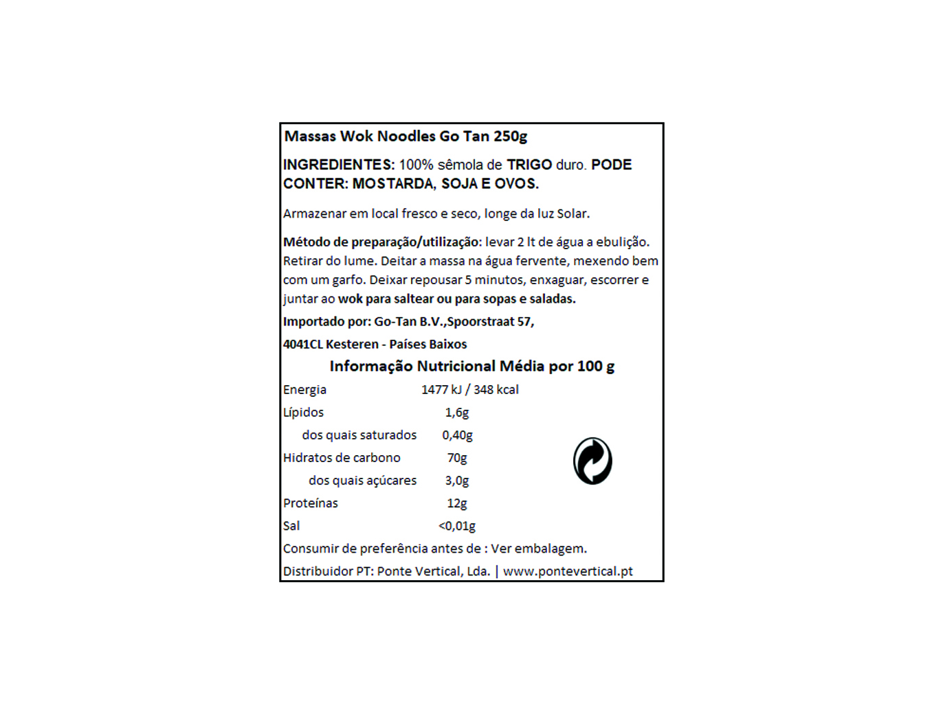MASSA GO TAN WOK NOODLES 250GRS