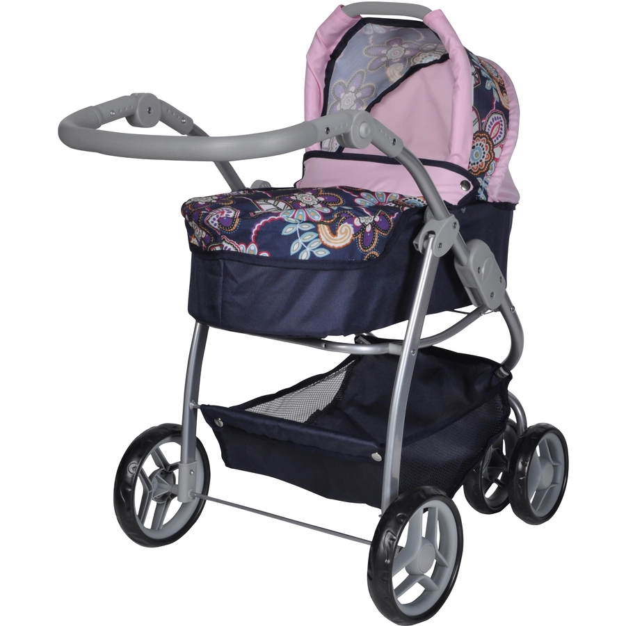 knorr toys® Puppenwagen Coco - blue flowers blau