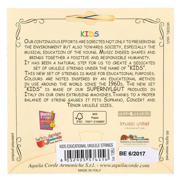 Aquila Kids Multi Color Uke Saiten