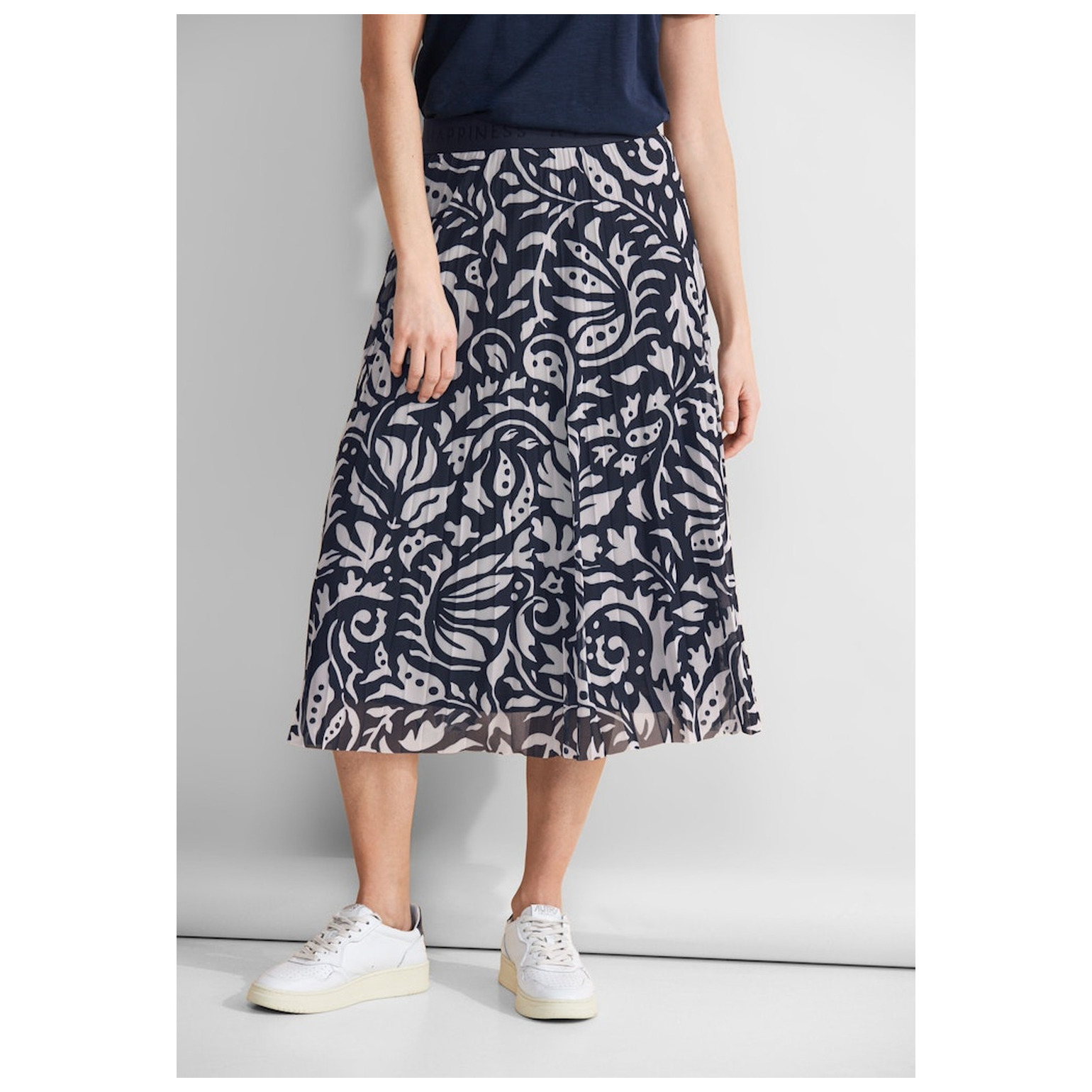 Street One Mesh Plissée Skirt_print