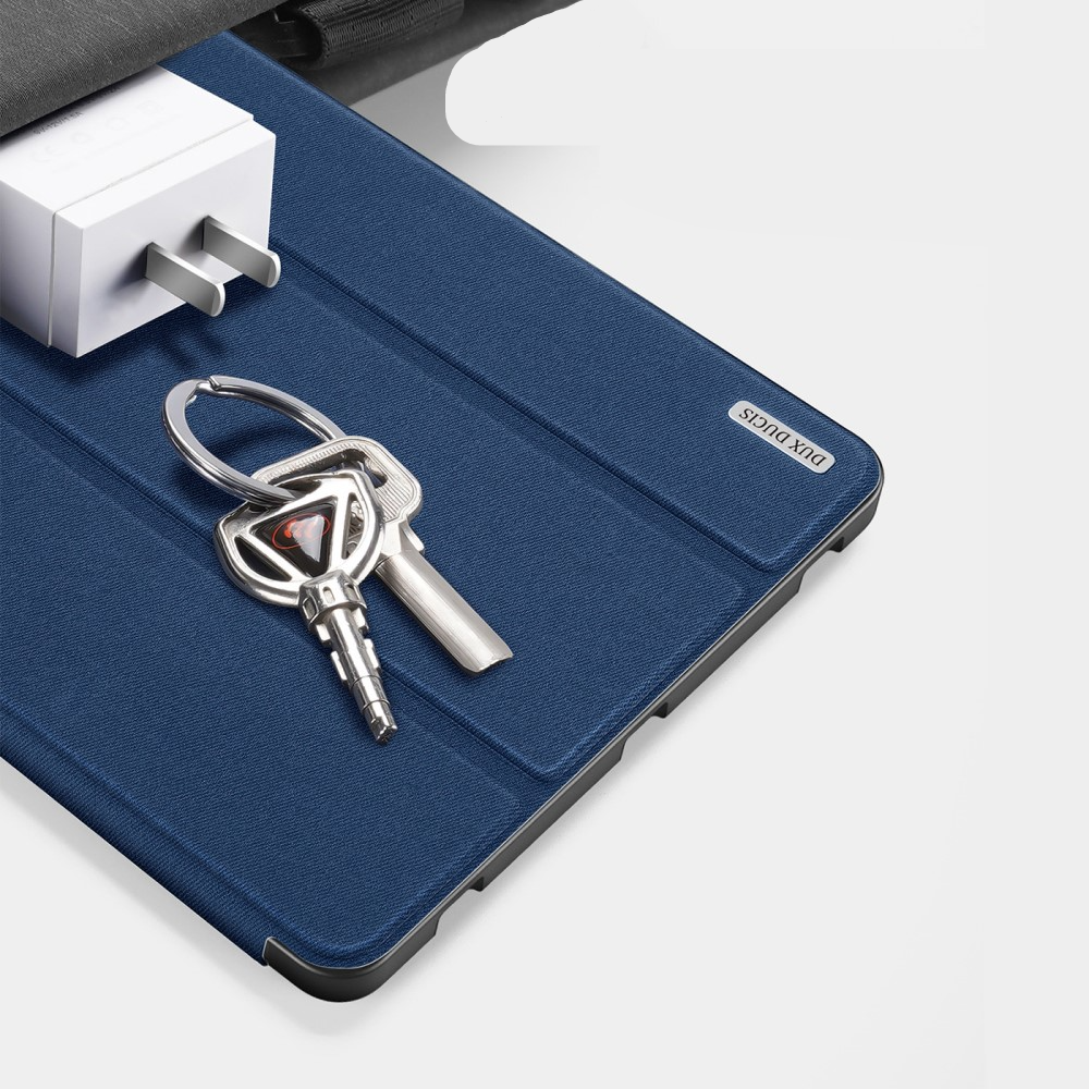 Samsung Galaxy Tab S8  Plus / Tab S7 FE 5G / Tab S7  Plus Tasche Smart Cover Hülle Stoff Design mit S-Pen Halterung - Dunkelblau