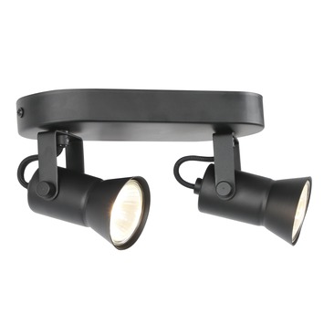 KARWEI spot Mic mat zwart 2-lichts