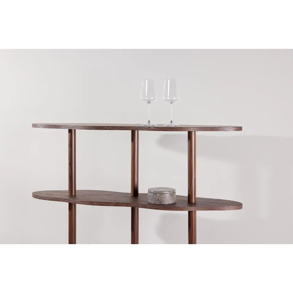 Wandkast Donkerbruin - 105x30x140cm - Moln